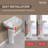 22'' W x 17'' D Pedestal Bathroom Sinks Combo White Vitreous China U-Shape Bathroom Vessel Basin Sink with Single Faucet Hole