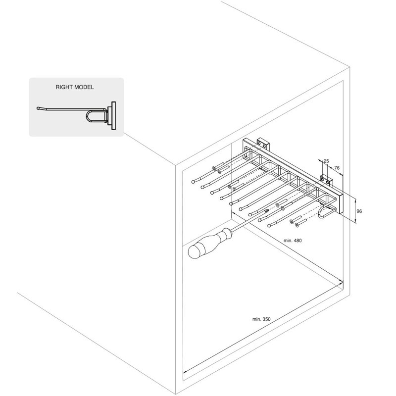 Pitre 47cm 4 Wall Towel Bar