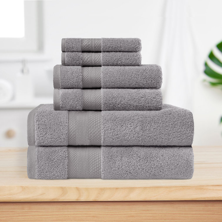 Canopy Lane 100% Cotton Ultra-Absorbent Bath Towel Set - 6-Piece