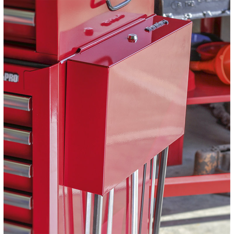 Side Cabinet for Long Handle Tools, Red