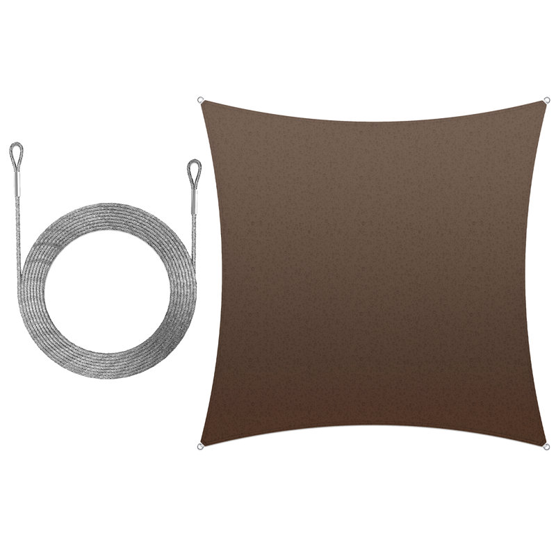 Voile d'ombrage, 14 pi x 14 pi, Brun