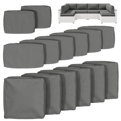 14-Piece Outdoor Seating Group Cushion Cover, Only Covers