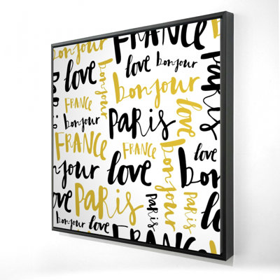 Bonjour Paris Print On Canvas