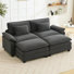 86'' Wide Comfy Cloud Couch Sectional Loveseat Sofa With 2 Ottoman