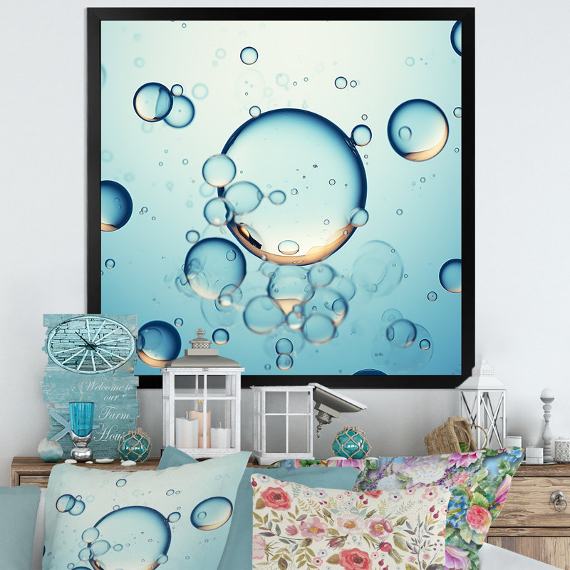 " Ferments Bubble Fantasy ", Black Single Picture Framed, 30" H x 30" W x 1" D
