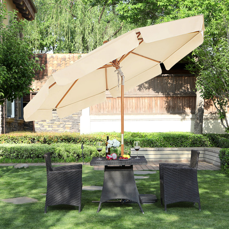 Wendell 300cm Market Parasol, Beige