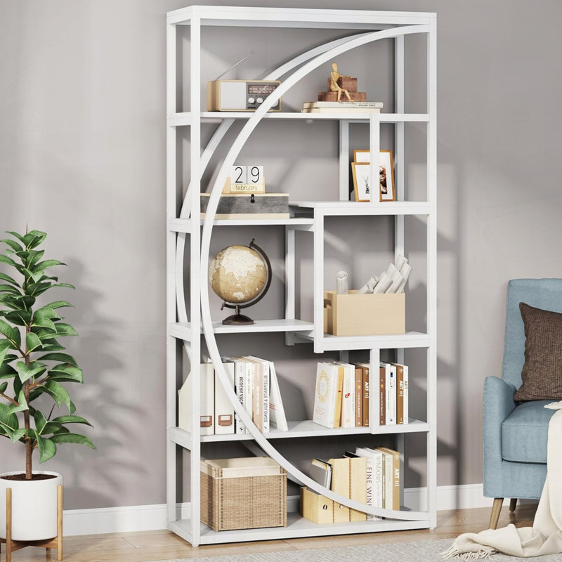 Étagère à cinq niveaux à 8 tablettes, H 70,47 po x l 11,81 po x P 47,24 po, Blanc