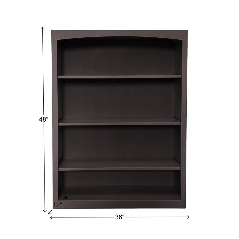 Bibliothèque classique Ossy, (4 tablettes) H 48 po x l 36 po x P 12 po, Noir uni