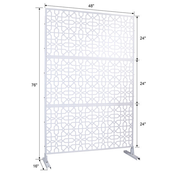 HARBOTE Outdoor & Indoor Privacy Screen Metal Privacy Screen 76