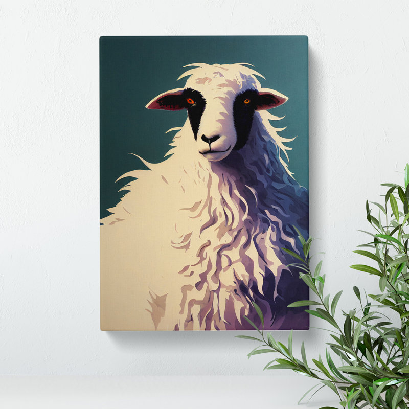 Sheep Art - Wrapped Canvas, 76cm H x 50cm W x 3cm D