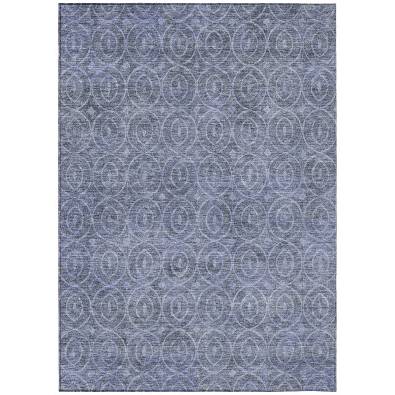 Tapis intérieur / extérieur Zafrine Denim, 5' x 7'6"