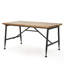 Table basse industrielle en bois et métal avec plateau en acacia antique, pour espaces modernes et rustiques