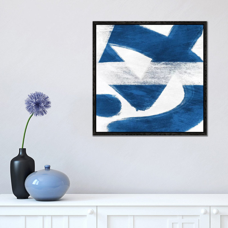 Classic Statements IV by Marcus Prime - Painting on Canvas, 45.72cm H x 45.72cm W x 3.81cm D, Black Framed