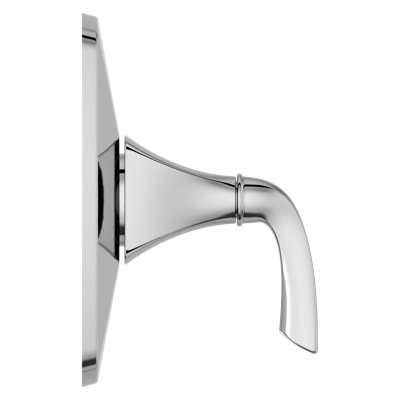 Garniture de robinet de baignoire et de douche à poignée simple Bronson en chrome poli