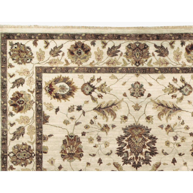 Handmade Wool Oriental Area Rug, Rectangle 6' x 9'