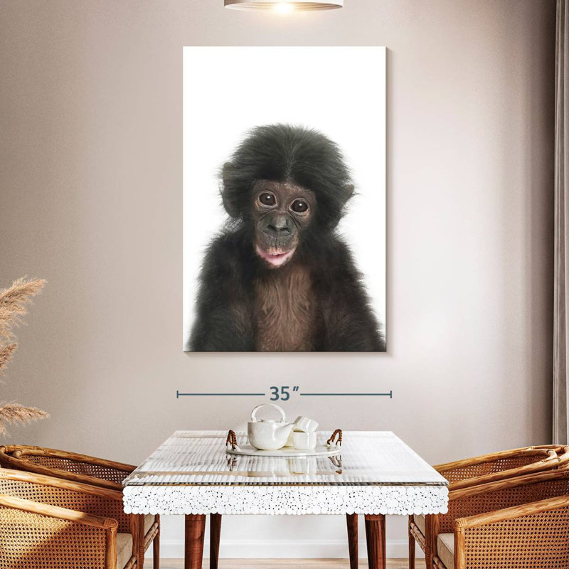 Bébé singe Brampt, H 51 po x l 34 po