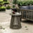 Outdoor Grey Wood Patio Side Table, 15.82 - Inch Diameter, Robust Support, Quick Assembly Finish Coffee Table For Backyard And Patio, Surface, Low Maintenance, Versatile Placement-745269000