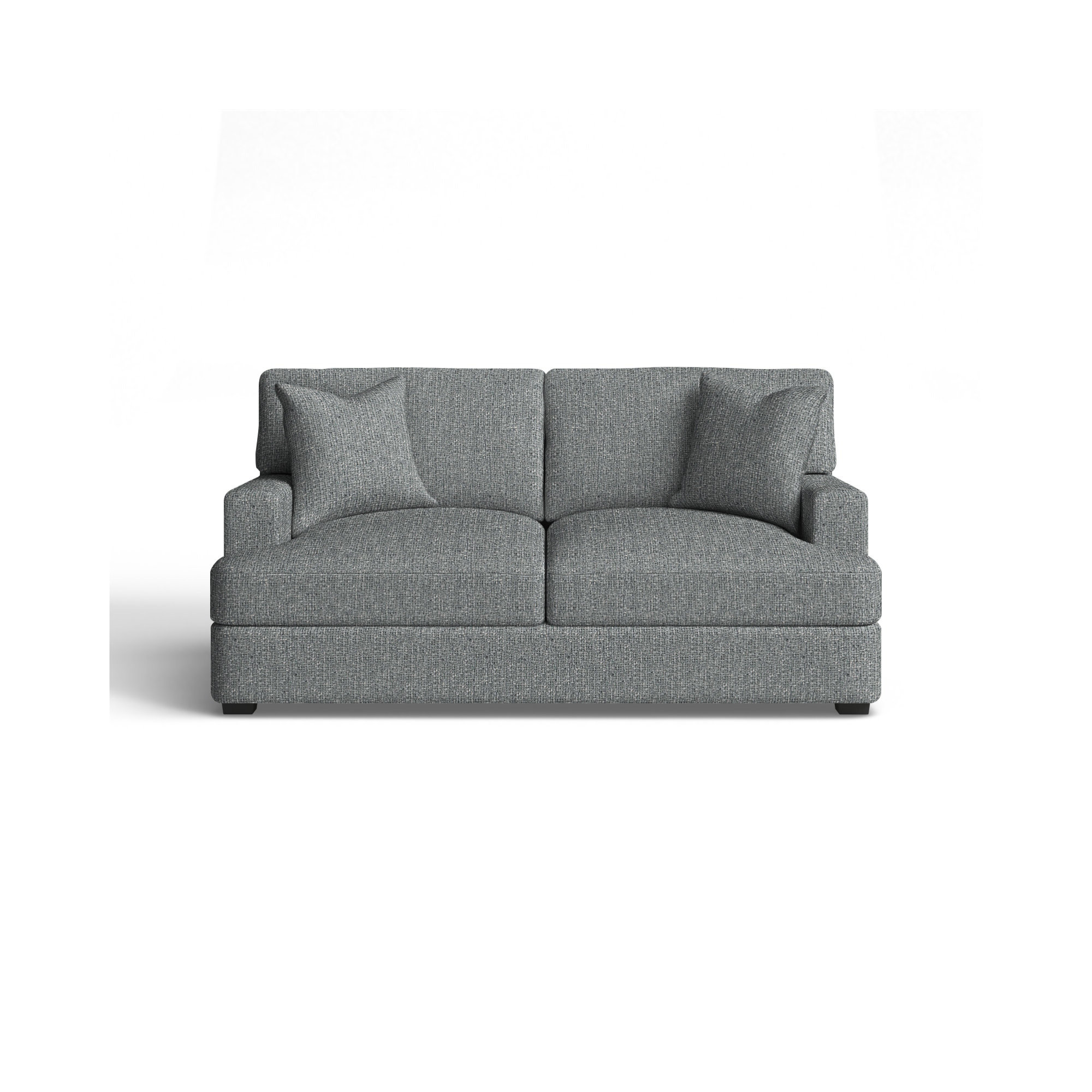 Emilio 65'' Upholstered Loveseat, Macc Gray Textured Linen