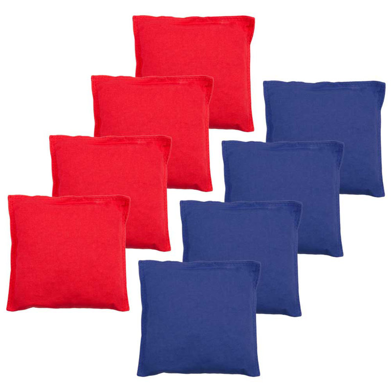 Regulation Size and Weight Cornhole Bean Bags for Cornhole Board Toss Game, Red/Blue
