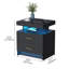 24-Color RGB Bedside Table with Charging, Motion Sensor & Drawers-1317597375