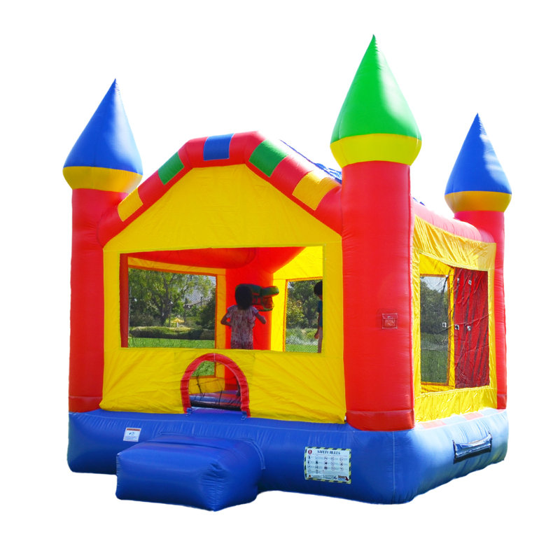 HeroKiddo Castle Inflatable Bounce House with Slide and Blower