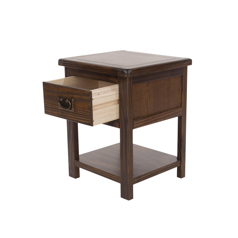 Felda 45cm W Solid Wood Bedside Table