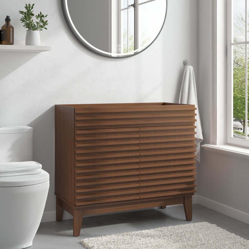 Base de meuble-lavabo simple 36 po Mid-Century