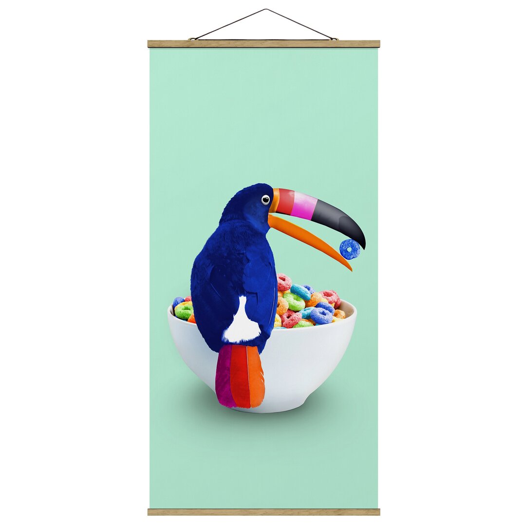 Grafikdruck Frühstück mit Toucan von Jonas Loose