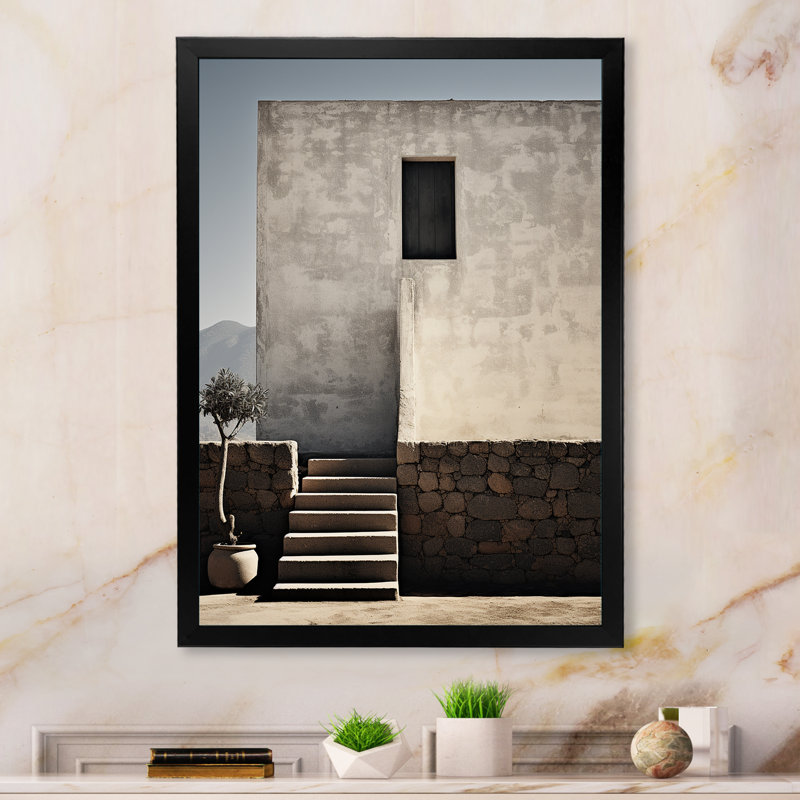 Monuments, minimalisme, photographie de paysage I, H 44 po x l 34 po x P 1,5 po, Cadre photo noir