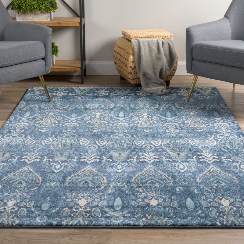 Tapis bleu marine LaTayna, Rectangle 3 pi 3 po x 5 pi 1 po