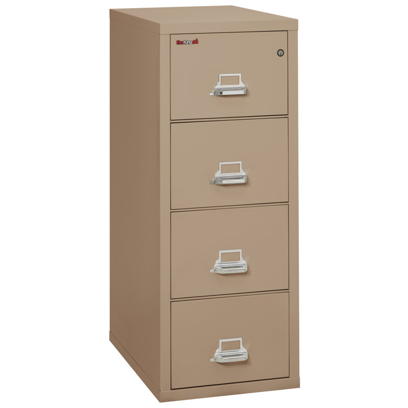 Classeur vertical 4 tiroirs ininflammable, Taupe, Cadenas à combinaison, H 52,75 po x l 20,81 po x P 31,56 po 
