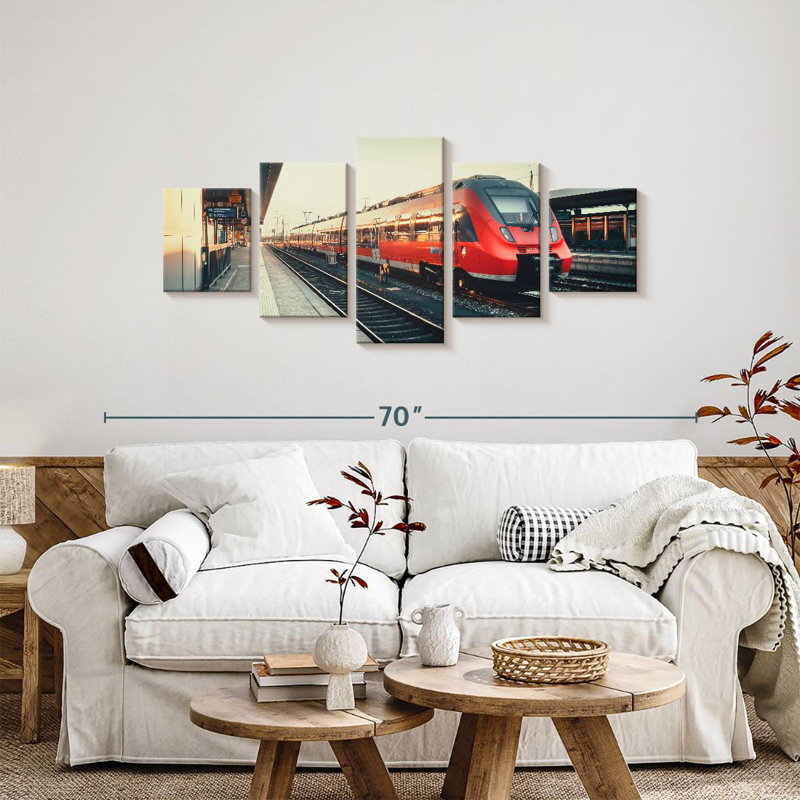 Red Train, 24" H x 55" W