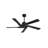 54inch 5 Blade ABS Plastic Ceiling Fan with Remote 6-Speed Reversible DC Motor, Matte Black-1647354081-1647354083-1647354080