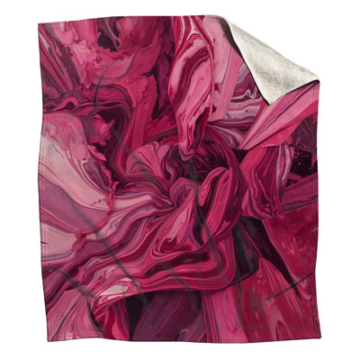 Couvertures vibrantes à tourbillons roses