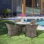 Templos 4 Seater Rattan Garden Furniture Set with Cushions Mixed Grey