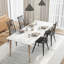 Ensemble de 2 chaises de cuisine Mid-Century modernes noires sans accoudoirs avec grand siège