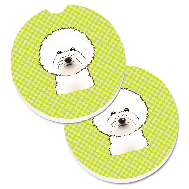 Sous-verre Retriever, Vert lime, Bichon frisé