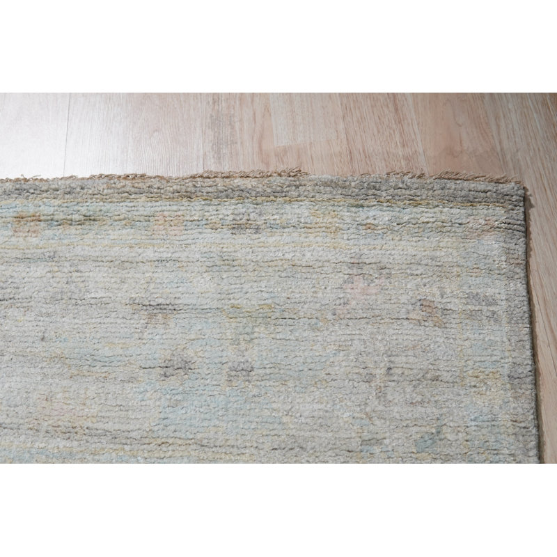 Tapis ivoire en soie naturel naturel noué à la main ivoire, Rectangle de 10 pi x 14 pi