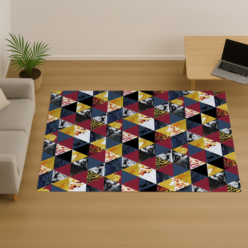 Geometric Area Rug, Runner 70 x 140 cm