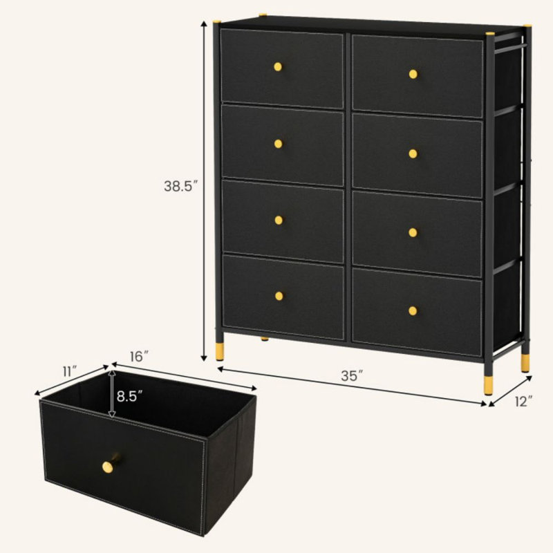 Commode 8 tiroirs Gillison