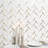 Love Lane 13.3 in. x 10.82 in. Polished Marble and Brass Wall Mosaic Tile (0.99 Sq. Ft. / Each)-61091931