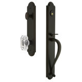 Complete Inactive Arc Dummy Handleset with Baguette Crystal Knob and Rosette
