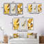«Mustard Yellow Retro», 3 pièces sur toile-2140962404-2140962403