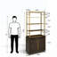 Bibliothèque dorée 2 portes
