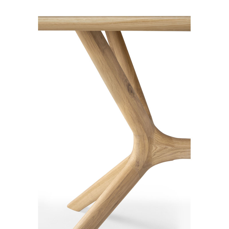X Solid Oak Dining Table, 30" H x 88.1" L x 39.4" W