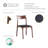 Moderno Modern Vegan Leather Upholstered Ash Wood Stackable Dining Side Chair in Brown/Black-132707876
