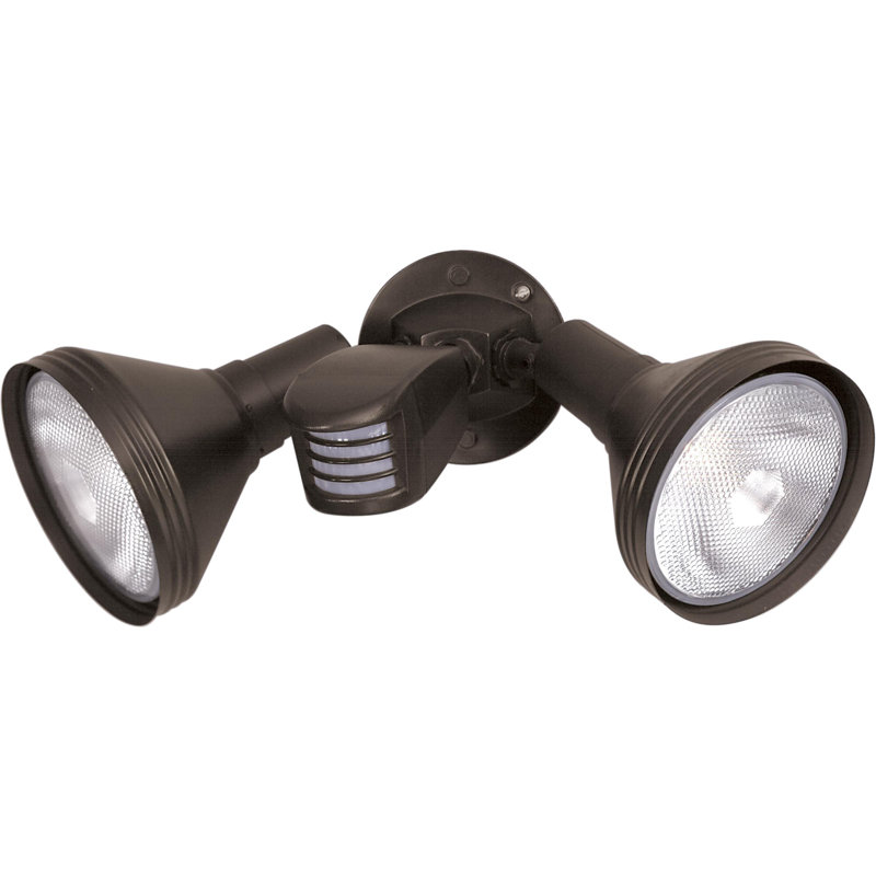 Burkinshaw 150-Watt Outdoor Security Flood Light with Motion Sensor, Bronze