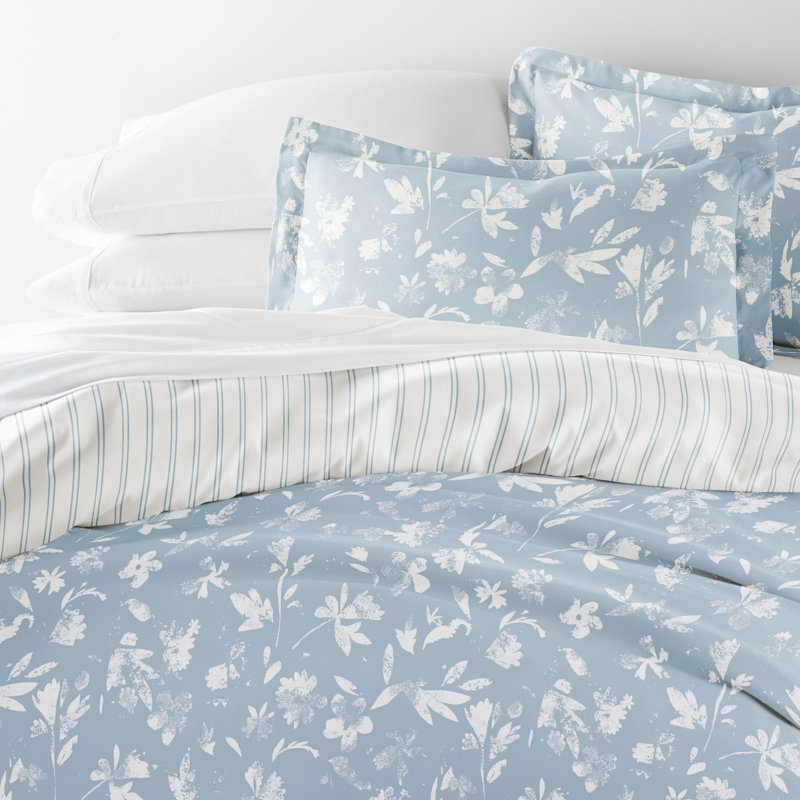 Ensemble de housse de couette réversible Soft Country Home, Édredon pour grand lit + 2 taies décoratives