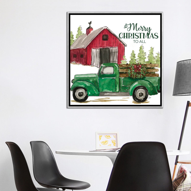 «Merry Christmas To All», reproduction d'art sur toile encadrée, H 37 po x l 37 po, Impression encadrée sans passe-partout