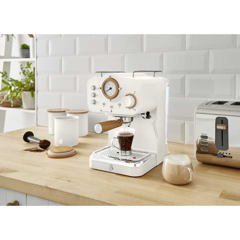 Swan Nordic 20-Bar Espresso Machine, White